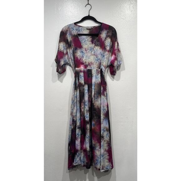The Odells Dresses & Skirts - The Odells Tie Dye Monroe Tie Faux Wrap Dress Size Medium Anthropologie READ